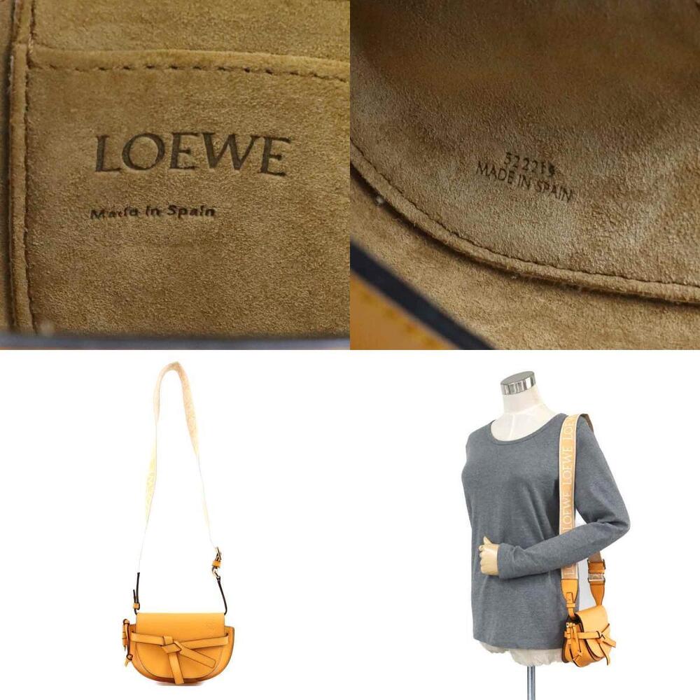 Loewe Gate Dual Leather Shoulder Bag Orange - Picture 5 of 5